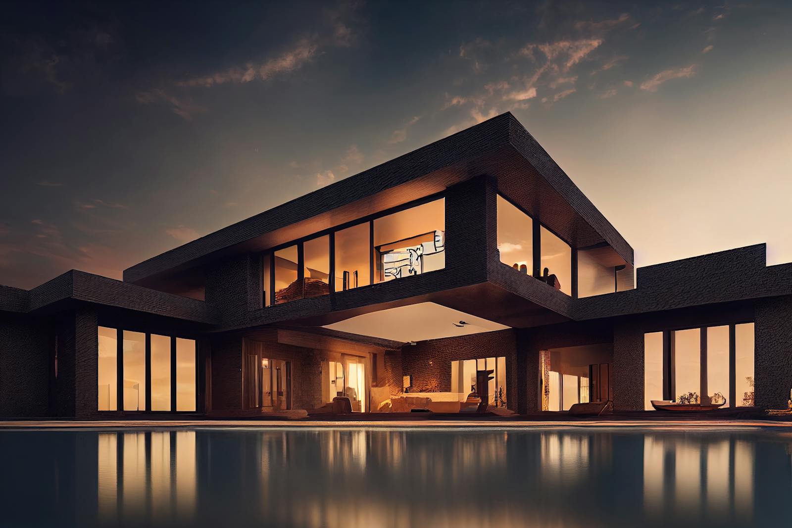 Modern Concrete Villa Exterior